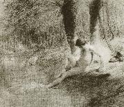 Jean Francois Millet Study of barther oil